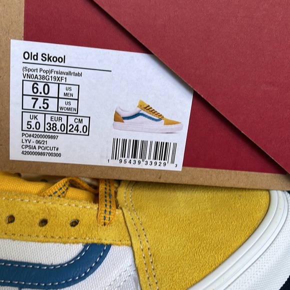 Vans Old Skool Sport Pop Yellow White WMNS - Picture 16 of 16